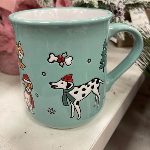 Clementine Christmas Dogs Corgi Frenchie Beagle Dalmatian Ceramic Mug NEW - Picture 2 of 4